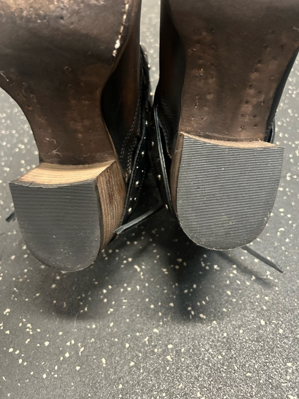 Freebird by Steven Caspian Leather Multi-Strap Studded Moto Boots Brown Black 10 - Picture 11 of 14